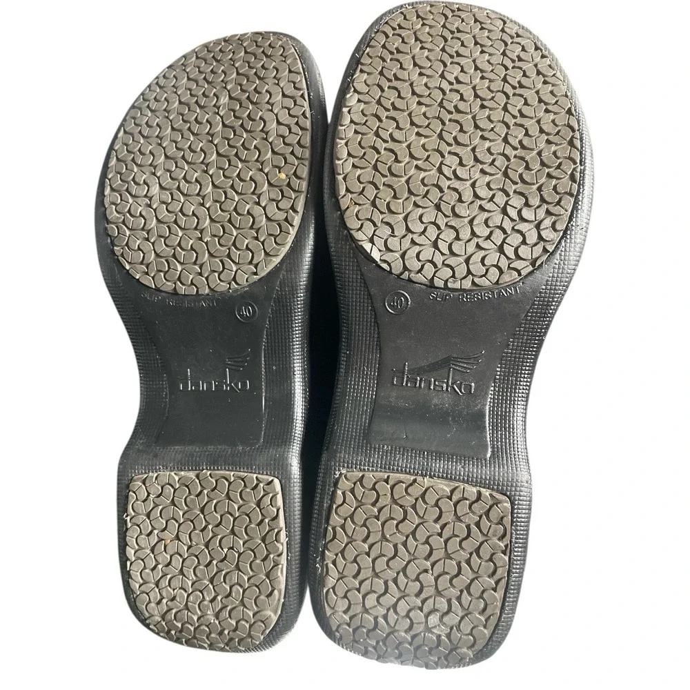 Dansko Winona Clogs Slip-on Comfort 7501360200 Black Leather EU 40 Women's 9-9.5 - Picture 6 of 7